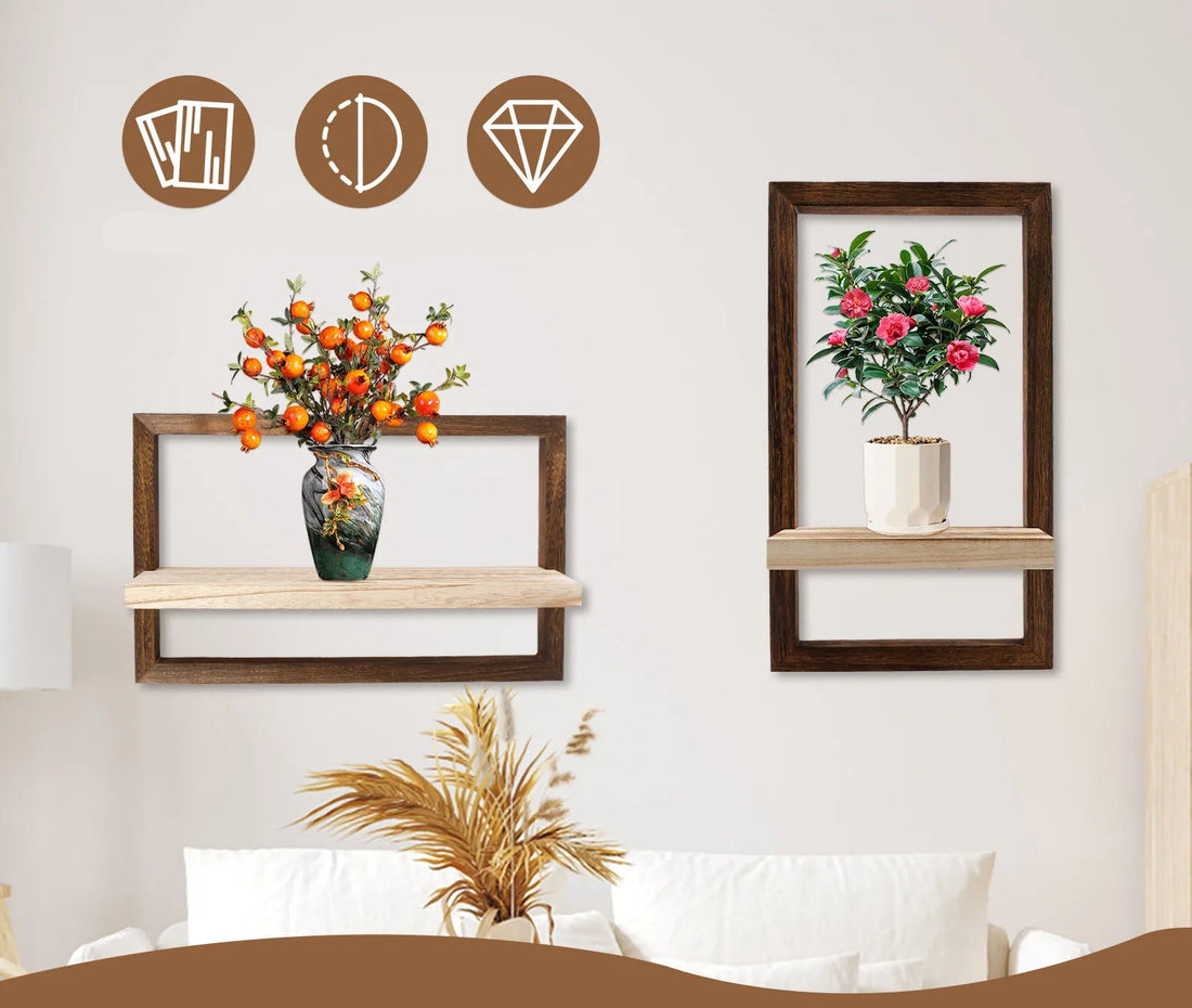 étagère murale carré 2 Pcs -
