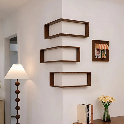Étagère d'angle murale design originale -
