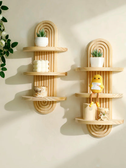 étagère bois ancien 1 pièce bohoo -