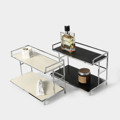 Étagère café double couche en métal -