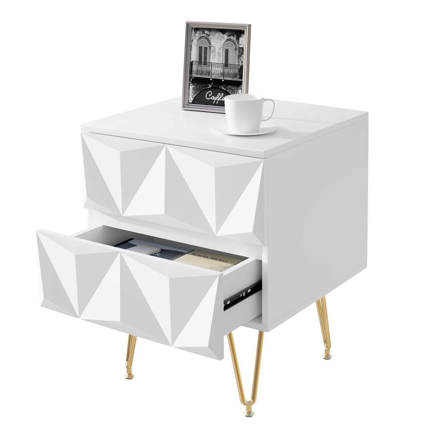 Table de chevet dimension 40x53x40cm décorative moderne -