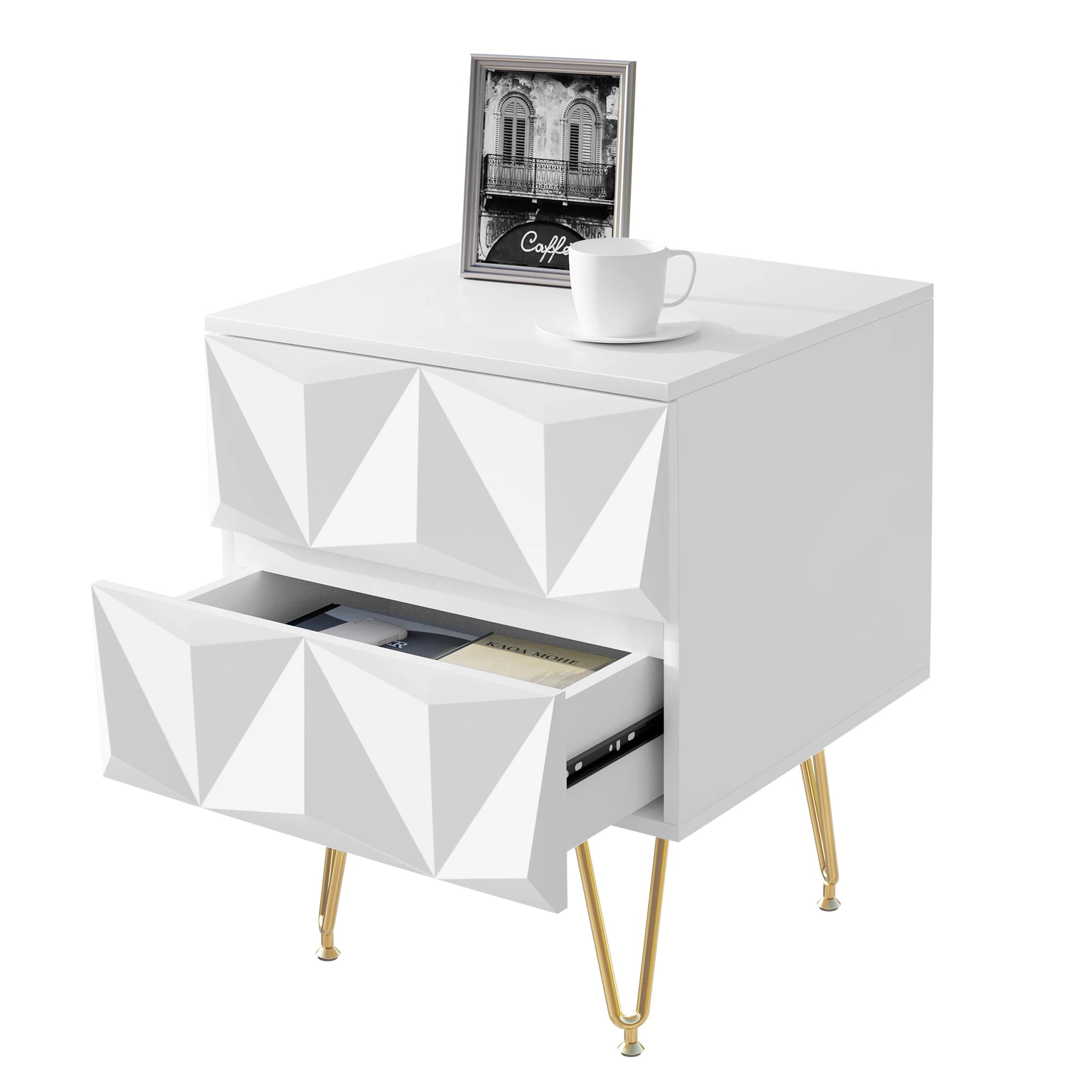 Table de chevet dimension 40x53x40cm décorative moderne -