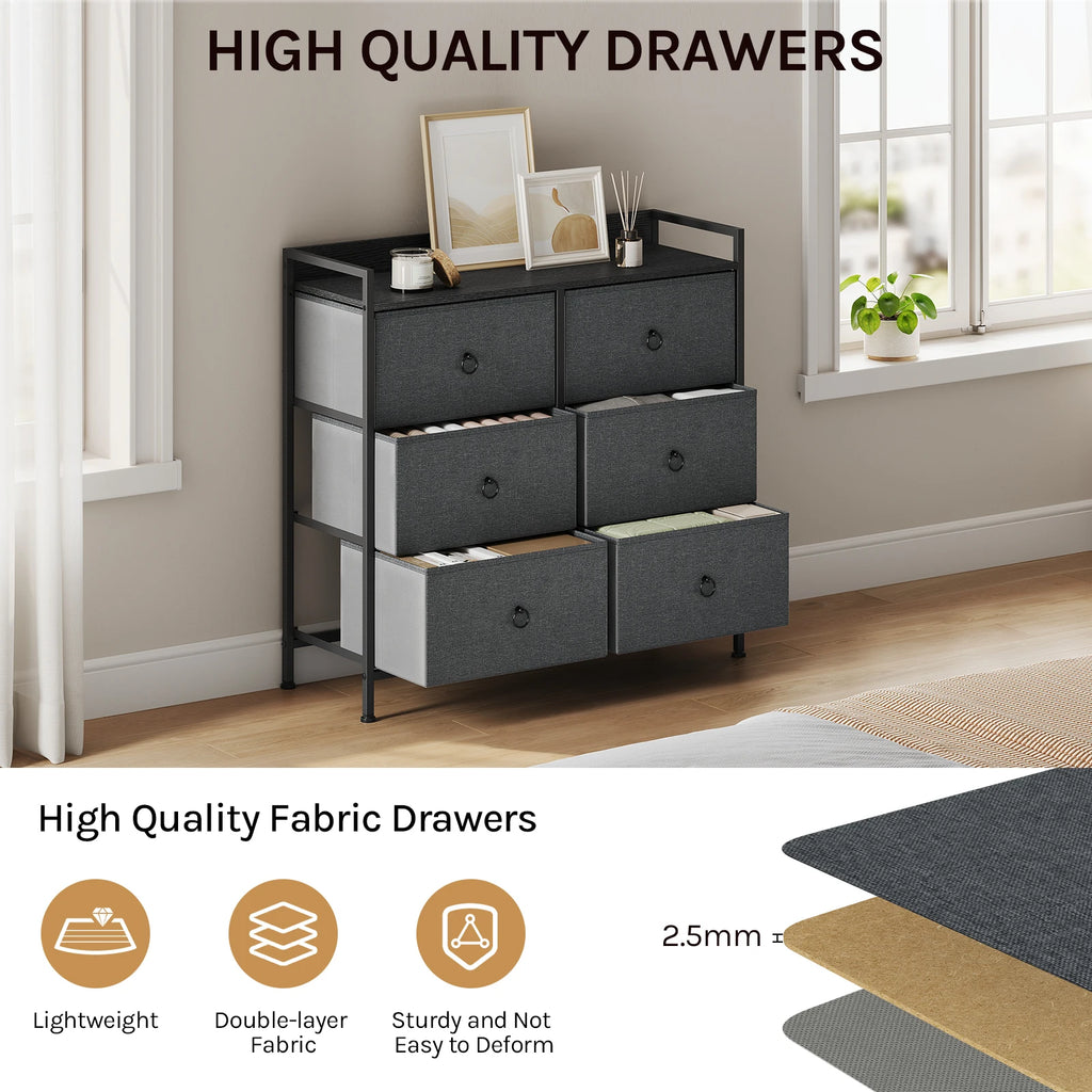 Meuble de rangement 6 tiroirs moderne -