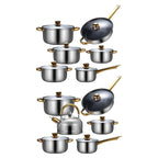 Casserole inox ensemble de 6 Pieces - Poêle, marmite et autres -