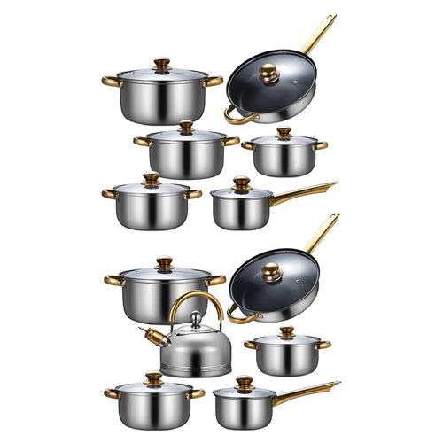 Casserole inox ensemble de 6 Pieces - Poêle, marmite et autres -