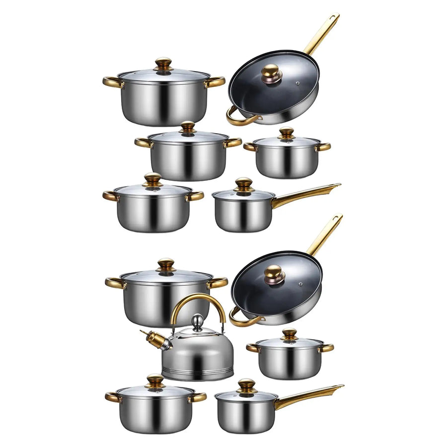 Casserole inox ensemble de 6 Pieces - Poêle, marmite et autres