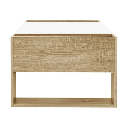 Table basse blanc scandinave 105 X 60 X 40 Cm -