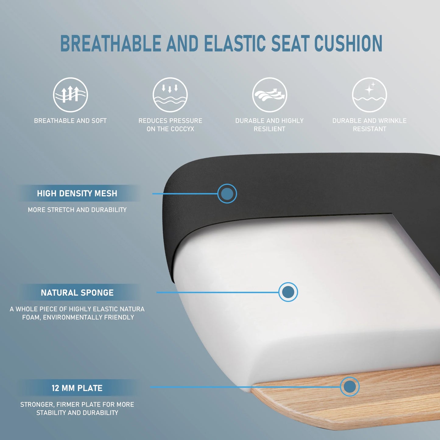 Chaise de bureau accoudoirs simples -