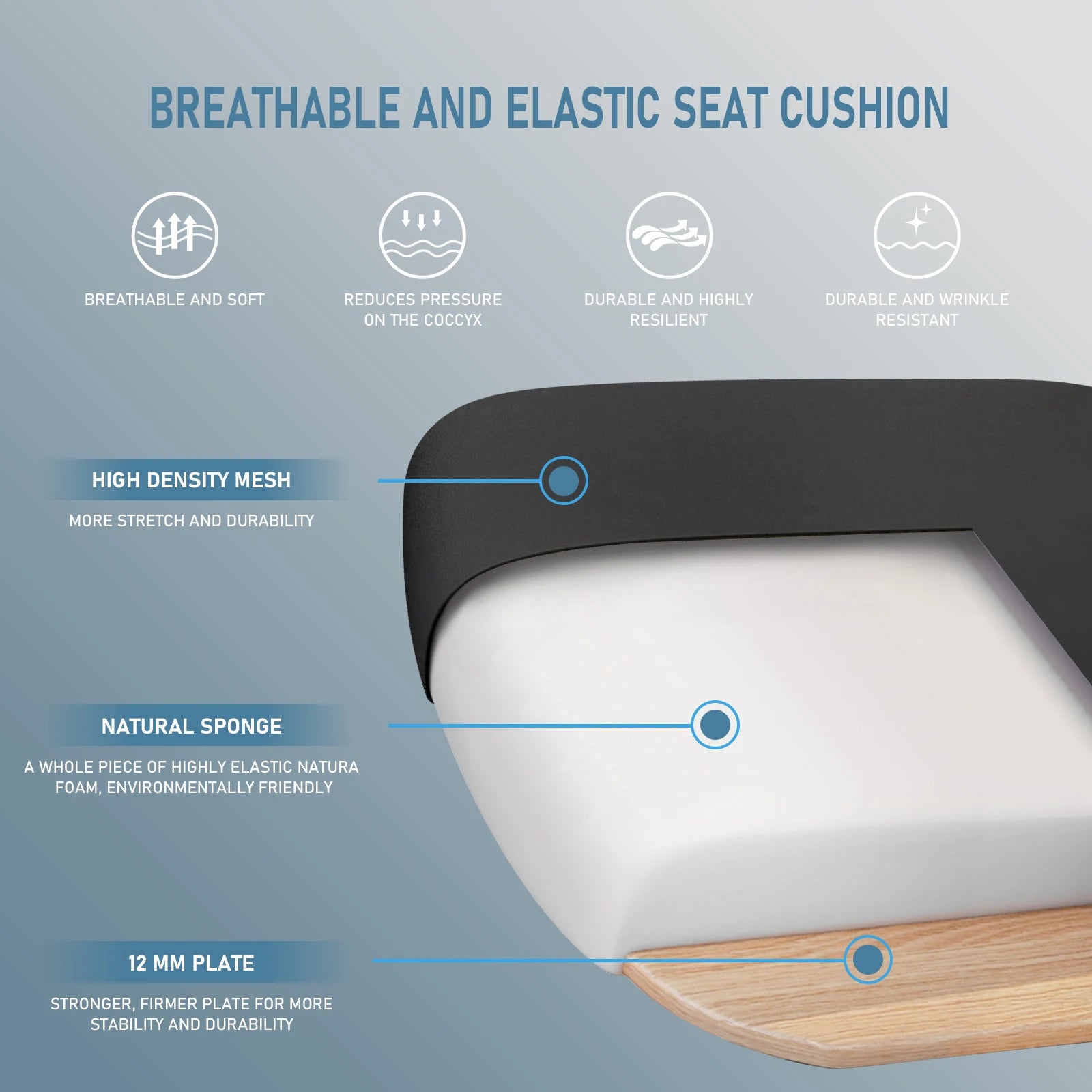 Chaise de bureau accoudoirs simples -