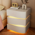 Table de nuit basse de luxe avec LED -