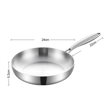 Poêle inox 30cm wok adhésif - 24cm