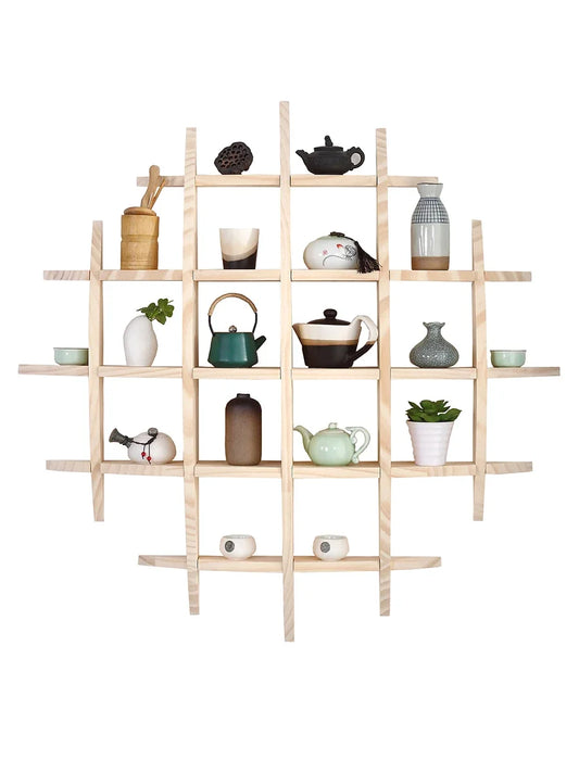 étagère murale en bois suspendue Duobaoge -