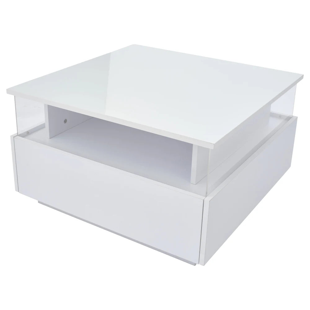 Table basse design moderne avec led 70*70*41cm -