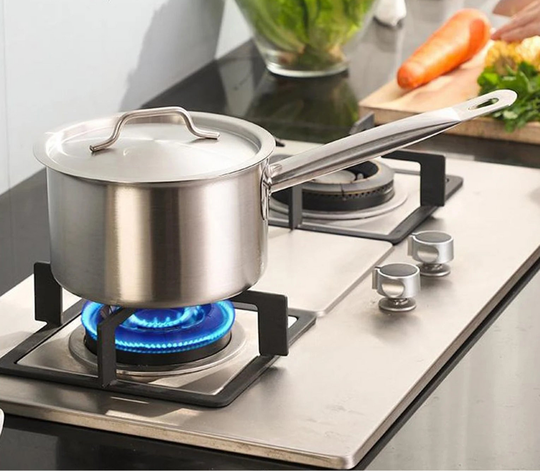 Casserole inox 20cm à couvercle moderne -
