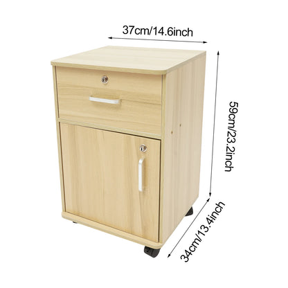 Table de nuit roulante à deux niveaux - Kaki Table de nuit