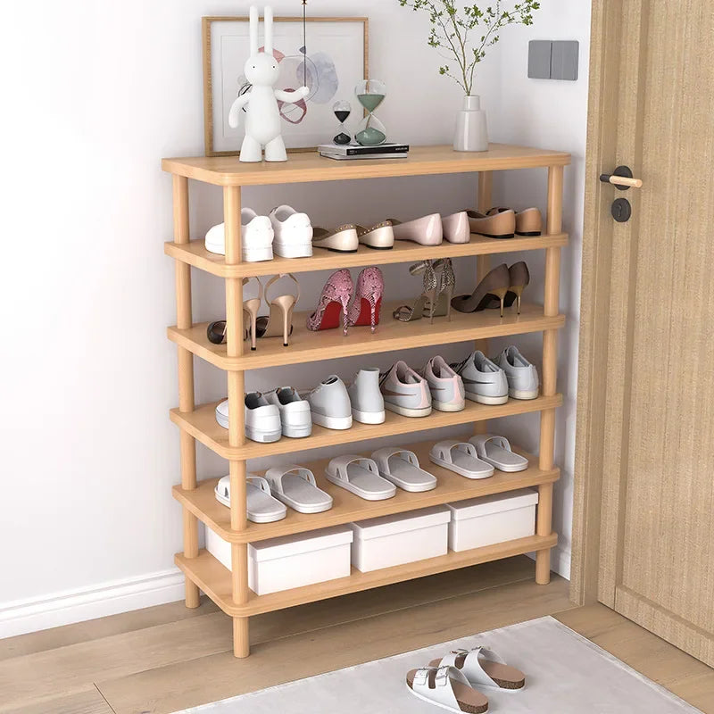 Meuble à chaussure marron en bois -