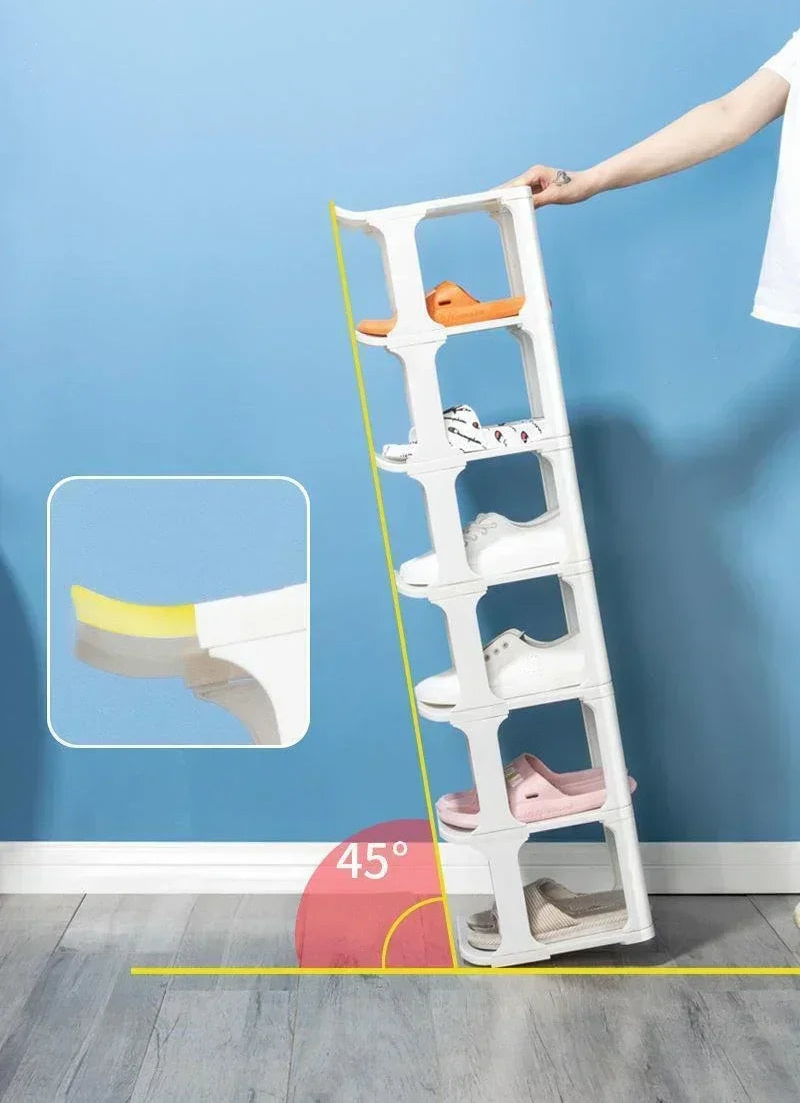 Meuble à chaussure d'entrée en forme de cube simple -