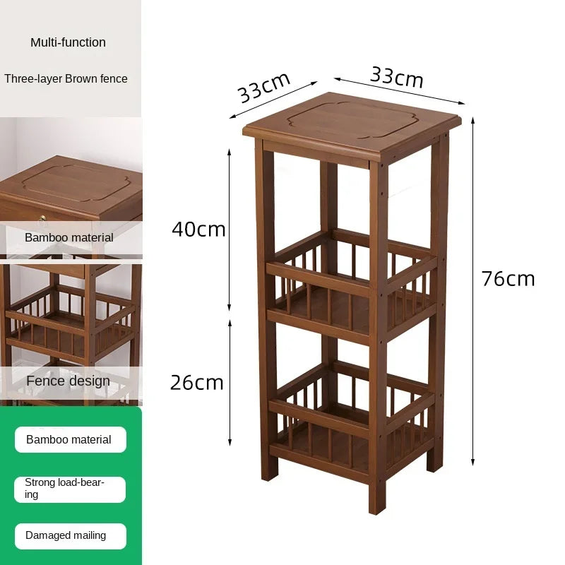 Table de nuit en bambou massif 1 pc - D1