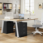 Table de chevet avec prise 3 tiroirs blanc -