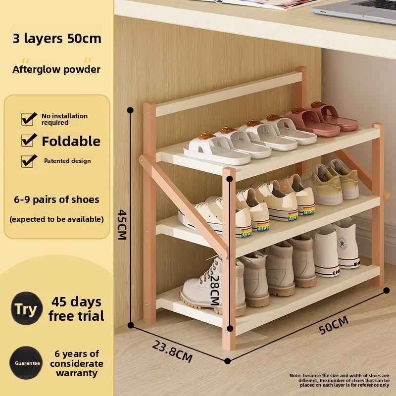 Meuble à chaussure palette artisanale - 3C -50cm-Poudre