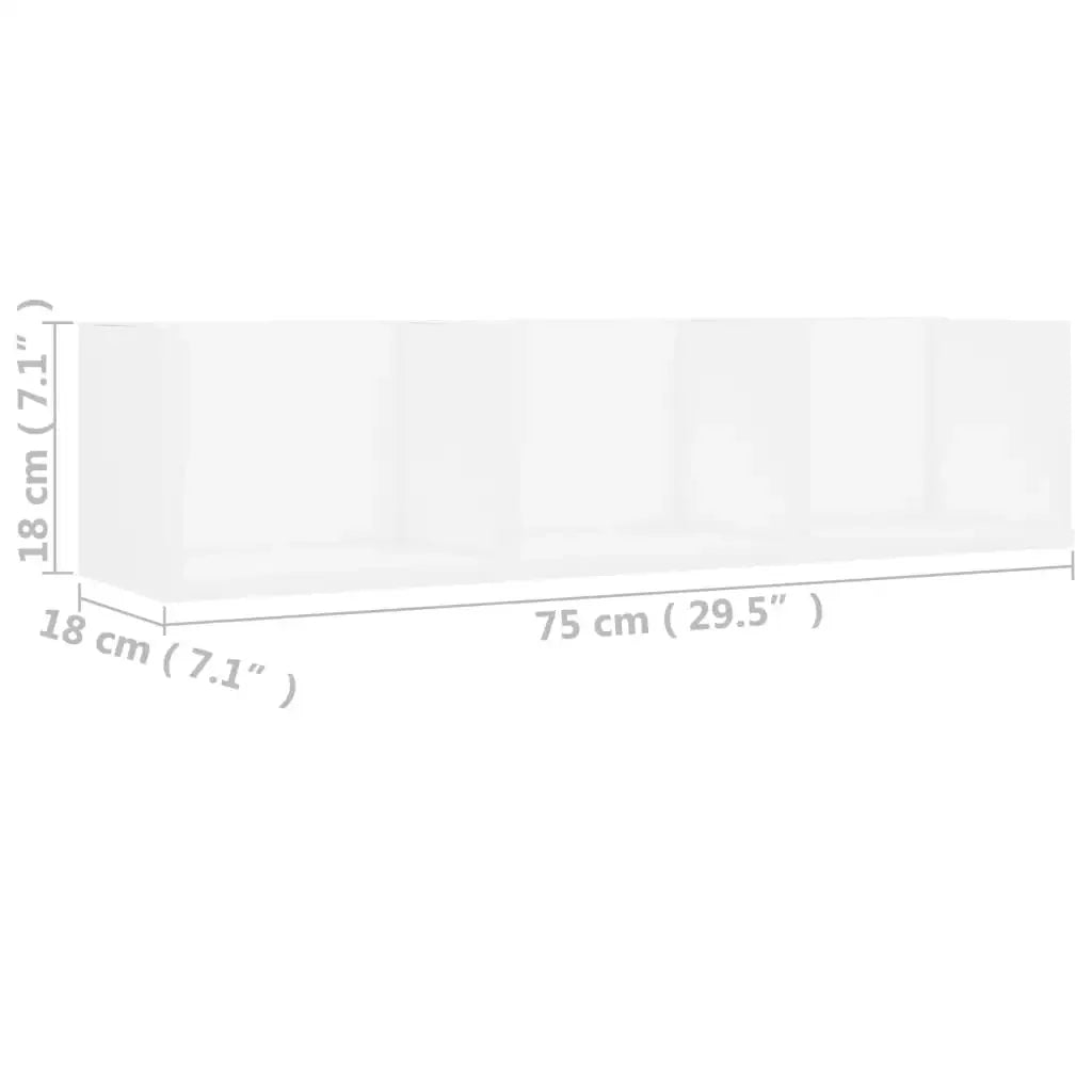 étagère murale bois en 3 parties 75x18x18 cm -