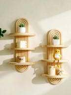 étagère bois ancien 1 pièce bohoo -