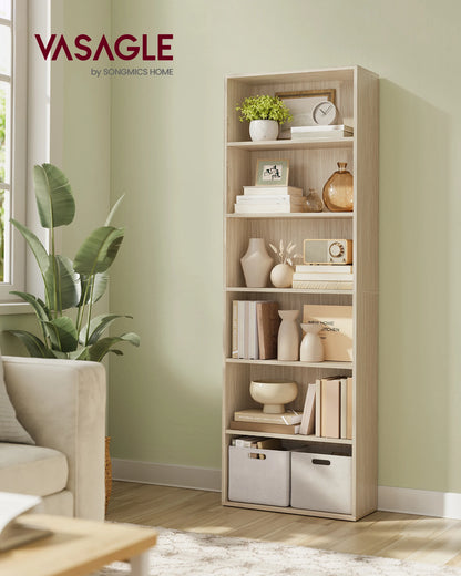 Étagère livre beige naturelle 24 x 60 x 178.5 cm, -