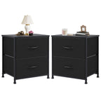Table de chevet tiroir de style vintage - 2 PACK Noir Table de chevet