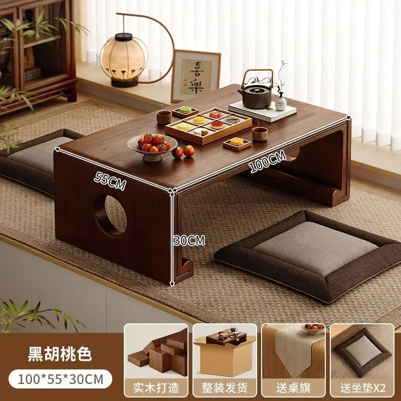 Table basse bois clair de style japonais - style14