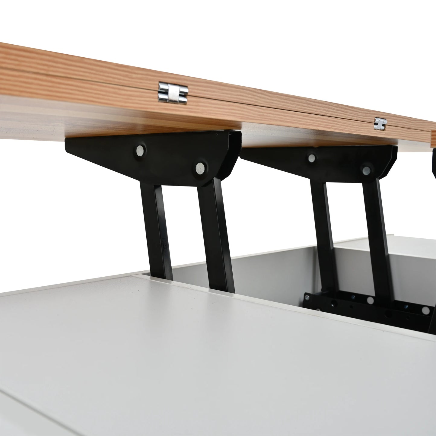 Table basse bois avec tiroirs rectangulaire et plateau soulevable -