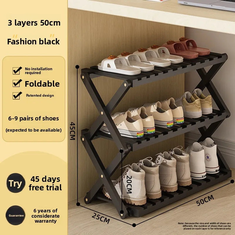 Meuble à chaussure palette artisanale - 3C-50cm-Noir