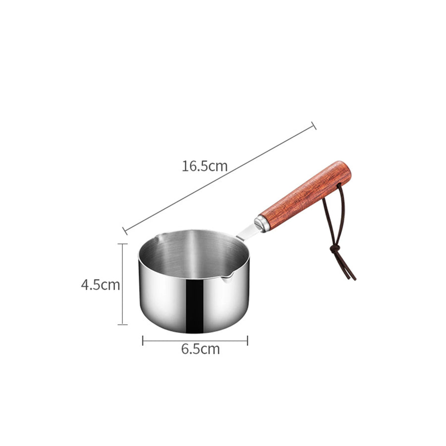 Casserole inox de versement