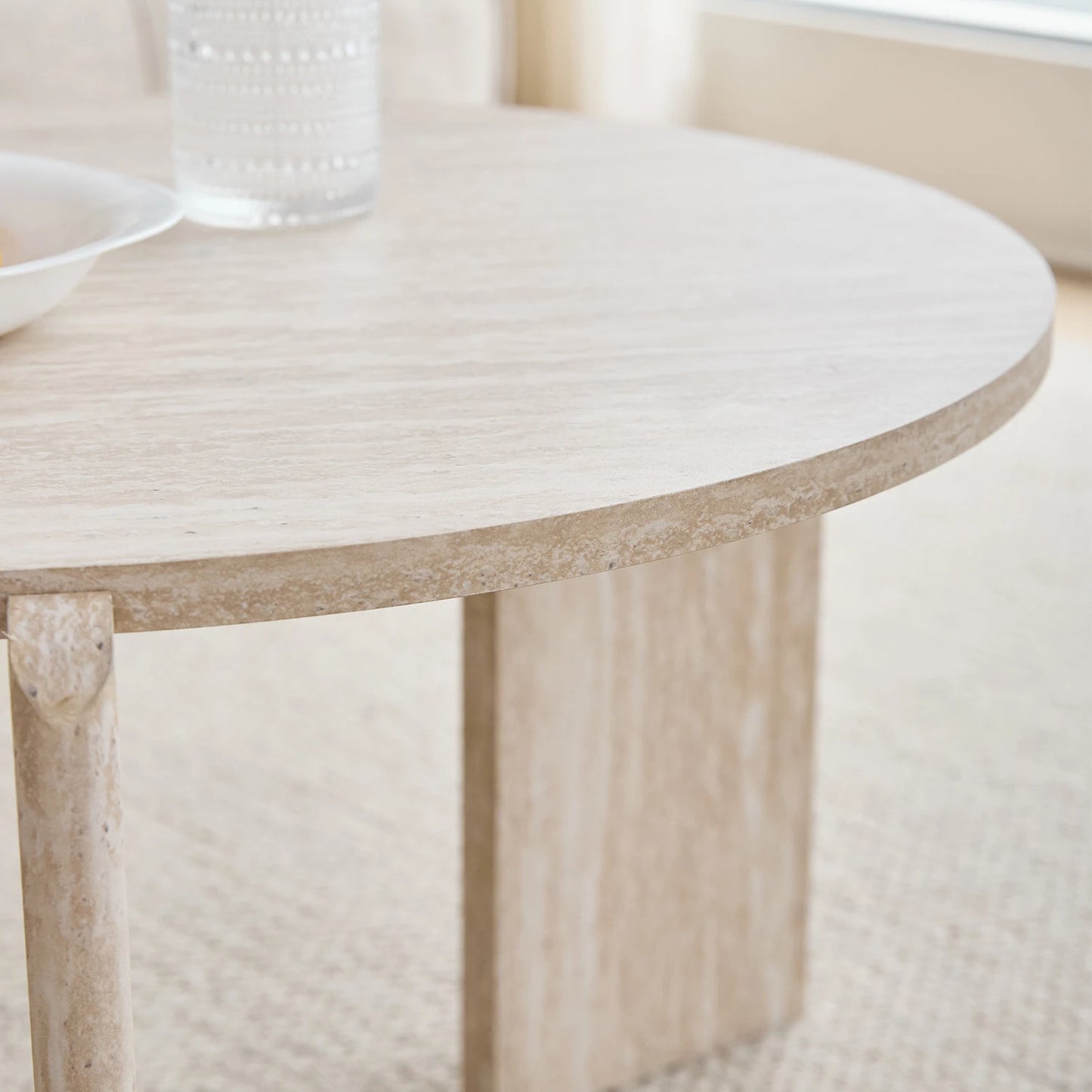 Table basse bois gris minimaliste 2 ensembles -