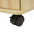 Table de nuit roulante à deux niveaux -