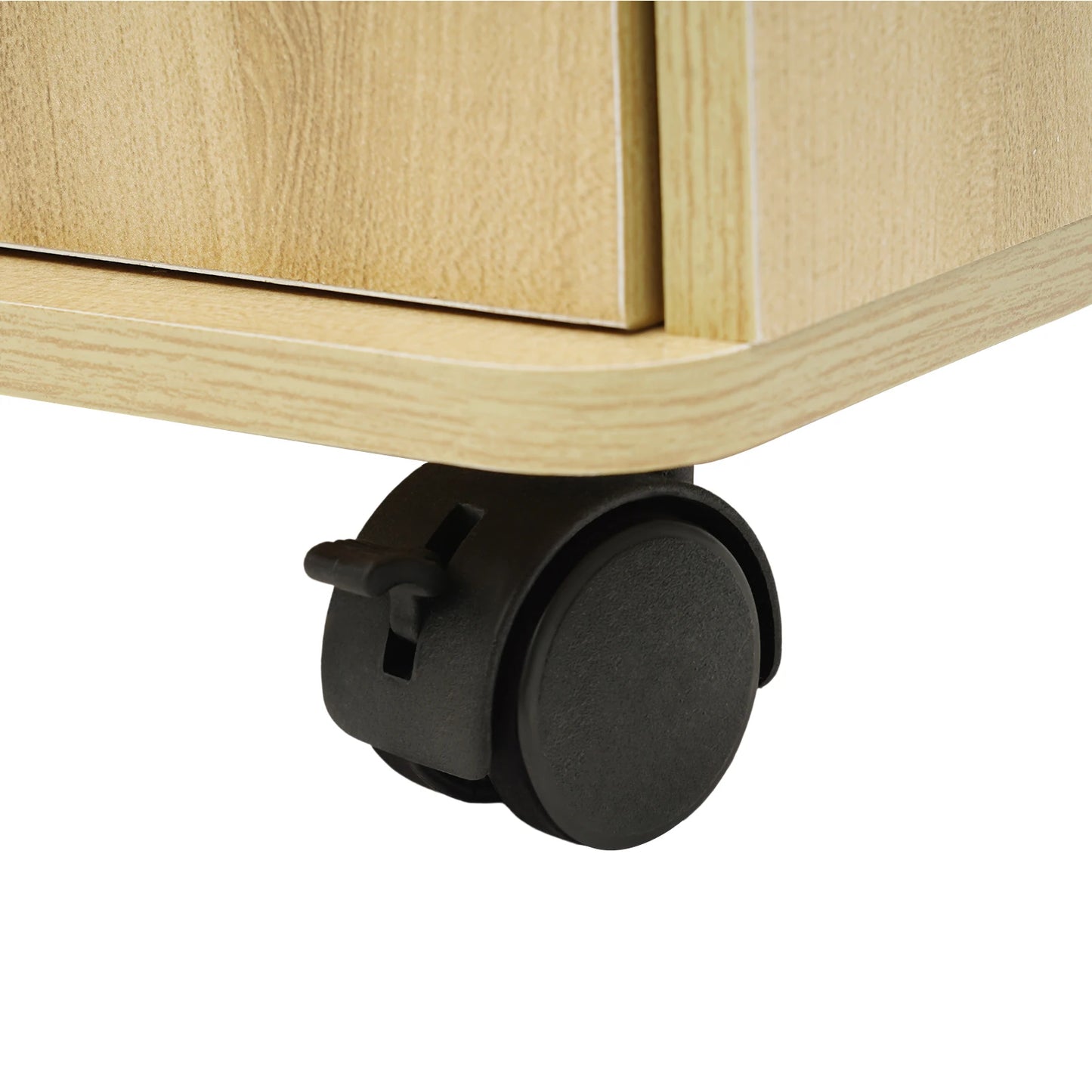 Table de nuit roulante à deux niveaux -