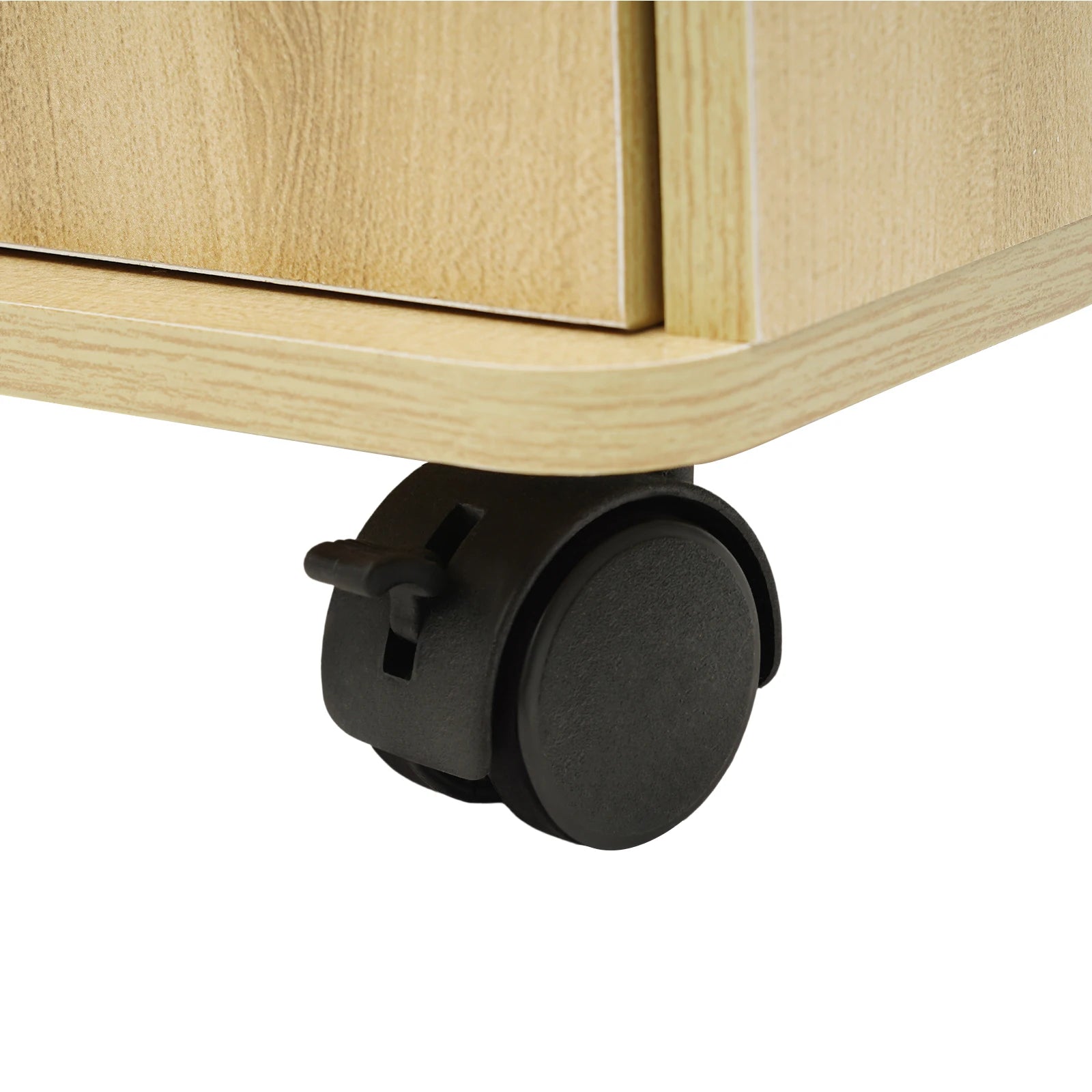 Table de nuit roulante à deux niveaux -