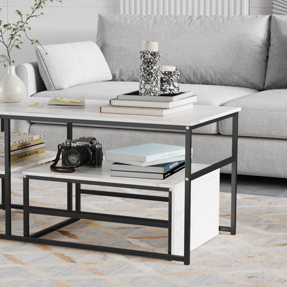 Table basse minimaliste pieds en métal -