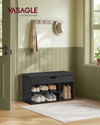 Meuble à chaussure avec banc de rangement et assise rembourrée -