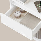 Table de chevet avec lumière LED et station de charge -