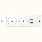 Table de nuit d'appoint élégant avec multiprise -