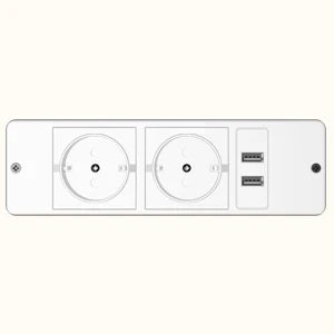 Table de nuit d'appoint élégant avec multiprise -