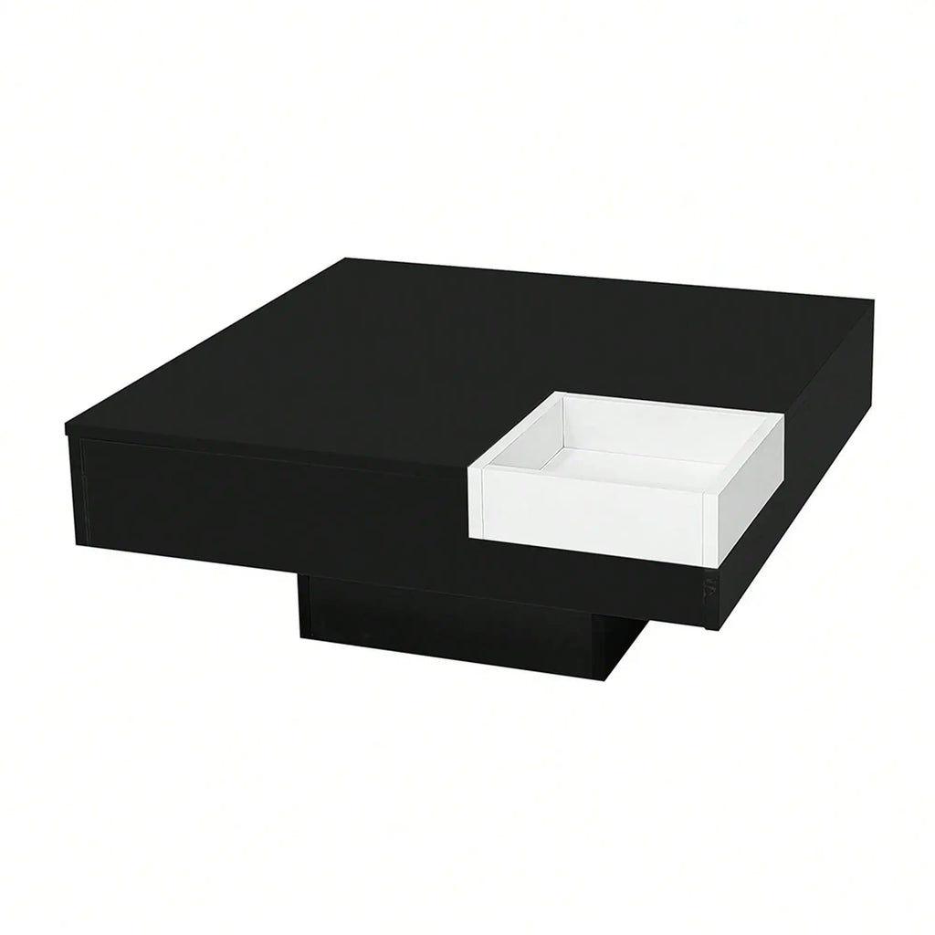 Grande table basse carrée noir -