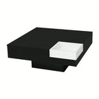 Grande table basse carrée noir -