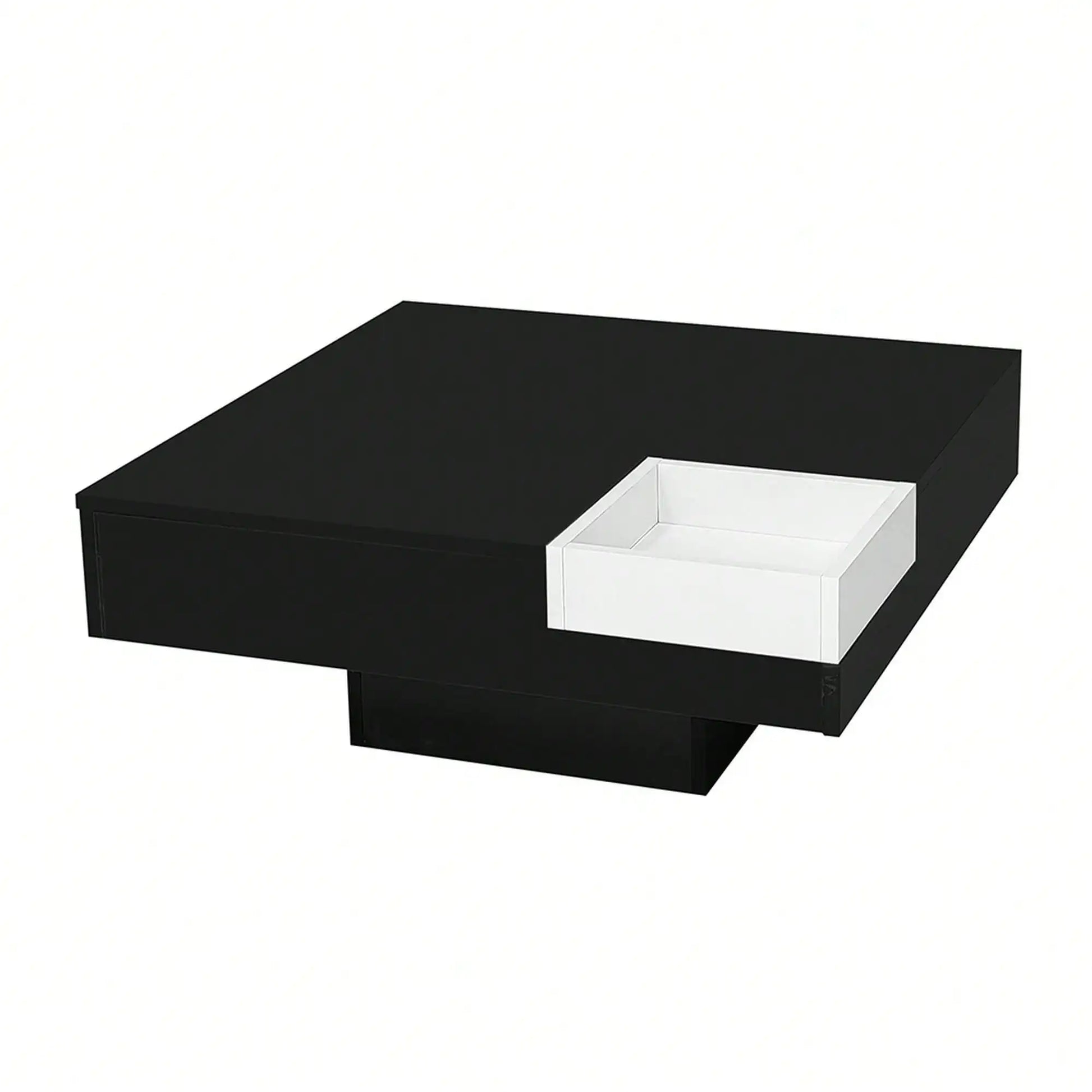 Grande table basse carrée noir -