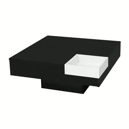 Grande table basse carrée noir -