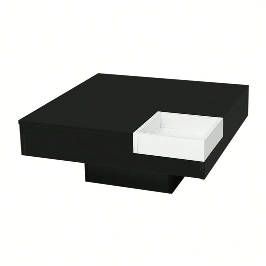 Grande table basse carrée noir -