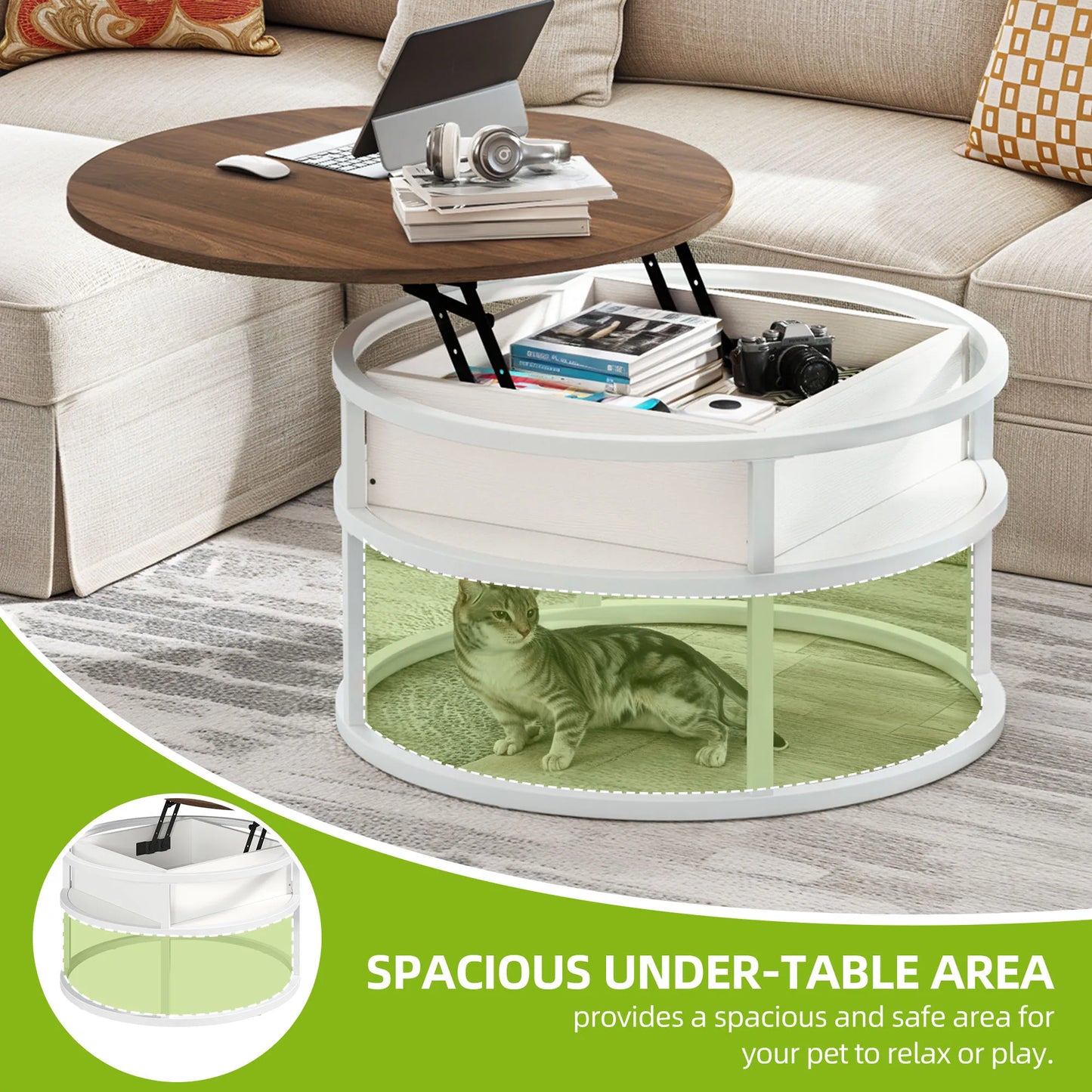 Table basse petit et relevable moderne -