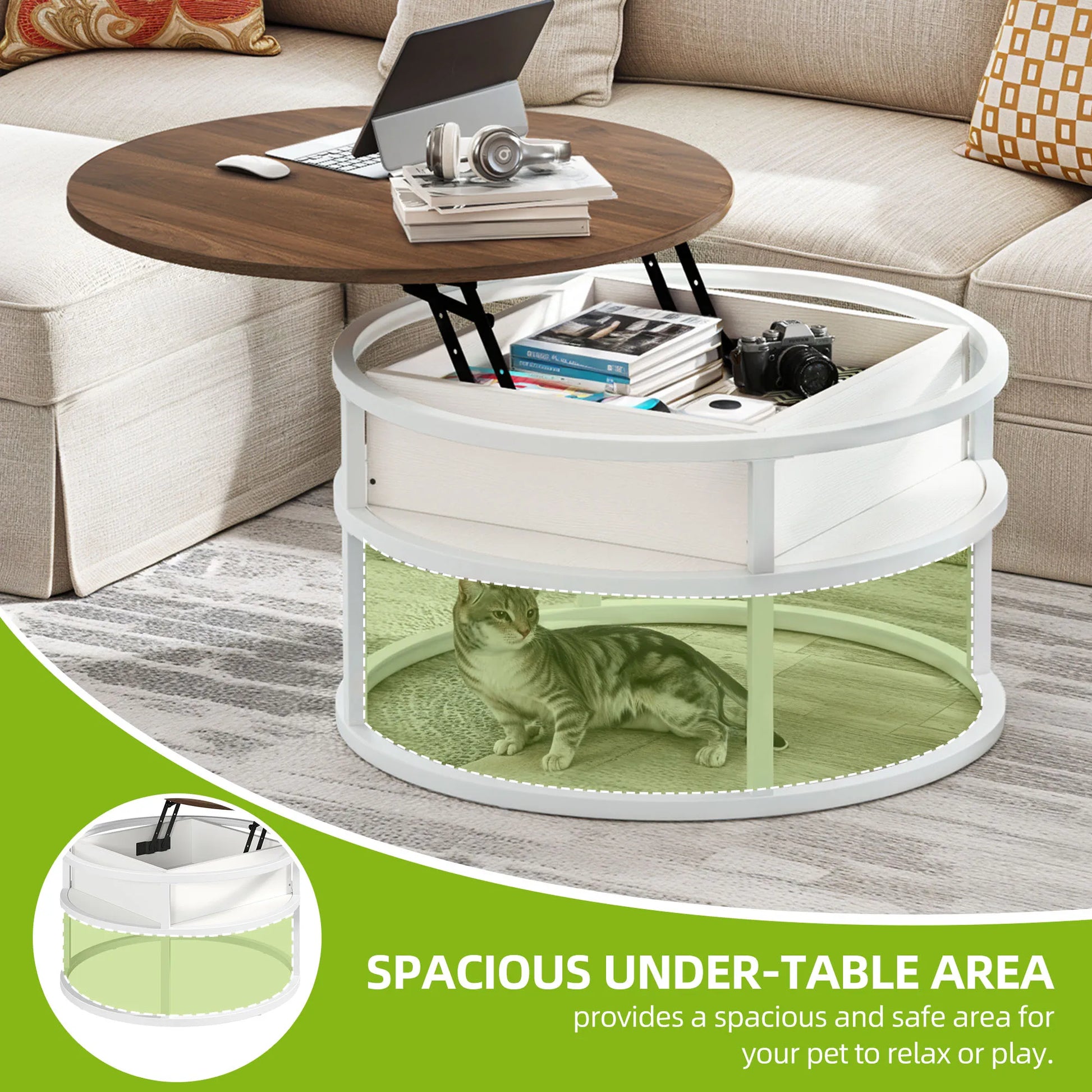Table basse petit et relevable moderne -