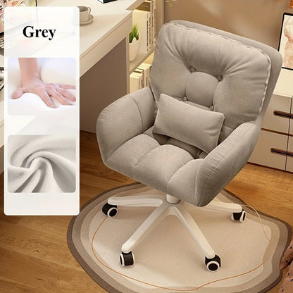 Chaise de bureau tissu avec dossier doux - Gris