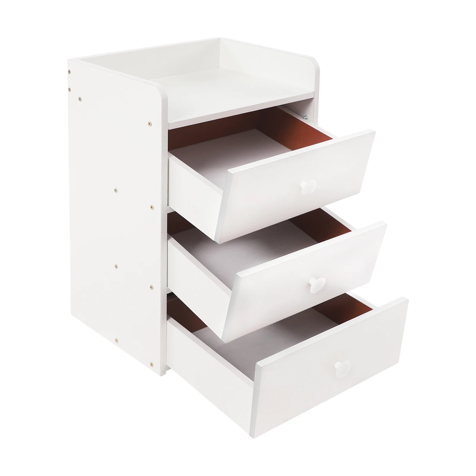 Mini Table de nuit avec poignée et 3 tiroirs -